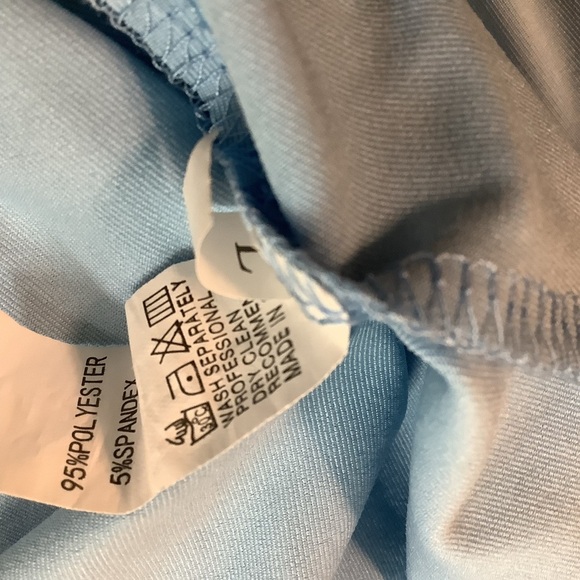 Elegant Light Blue Size Large Cross-Front Dress With With Underwire. Preloved - Picture 8 of 8